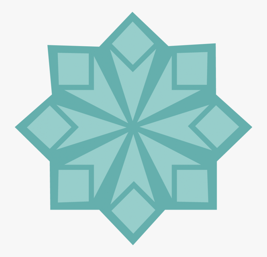 Snowflake Clipart Teal - Mandala, Transparent Clipart