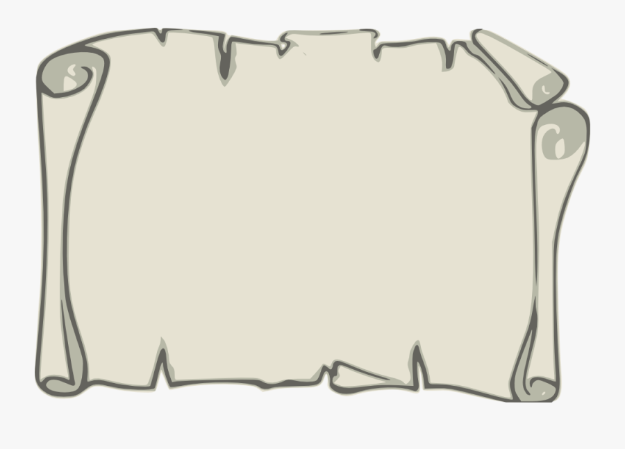 Landscape Parchment Background - Open Scroll Clipart, Transparent Clipart