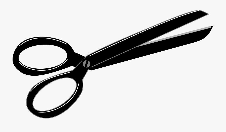 Scissors Image - Cartoon Scissors Cutting Hair, Transparent Clipart