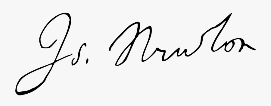 Isaac Newton Signature, Transparent Clipart