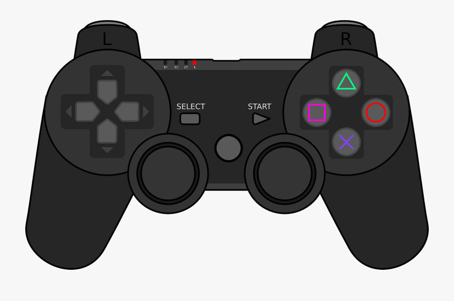 Free Video Game Controller Clip Art, Controller Clip - Playstation Controller Clip Art, Transparent Clipart