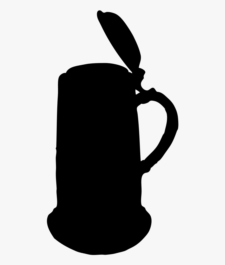 German Beer Stein Silhouette, Transparent Clipart