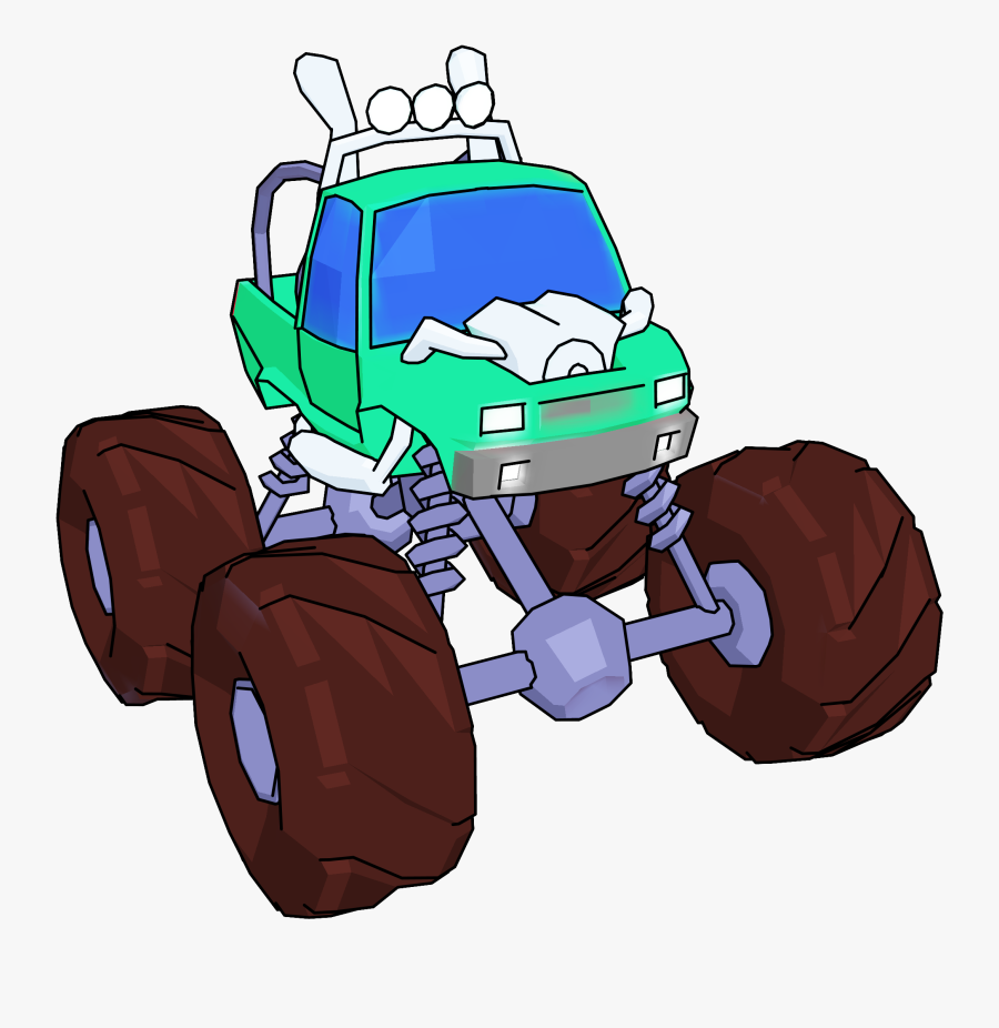 Transparent Monster Truck Clipart - Cartoon Re Monster Truck, Transparent Clipart