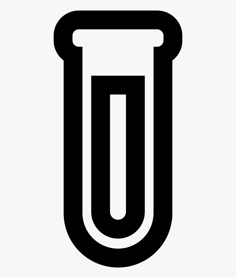 Test Tube With Liquid Outline, Transparent Clipart