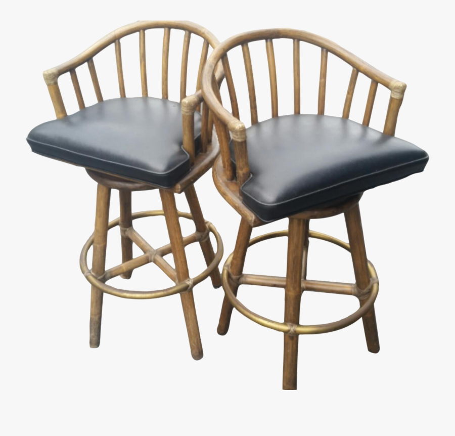 Mcguire Rattan Swivel Barstool - Chair, Transparent Clipart