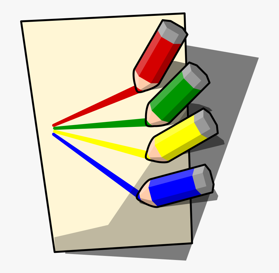 Clipart - Pencils - Paper And Pencils Clipart, Transparent Clipart