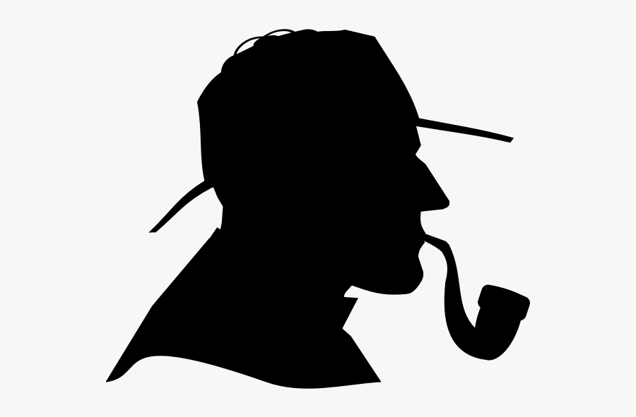 Detective Profile Silhouette Vector Image - Detective Png, Transparent Clipart