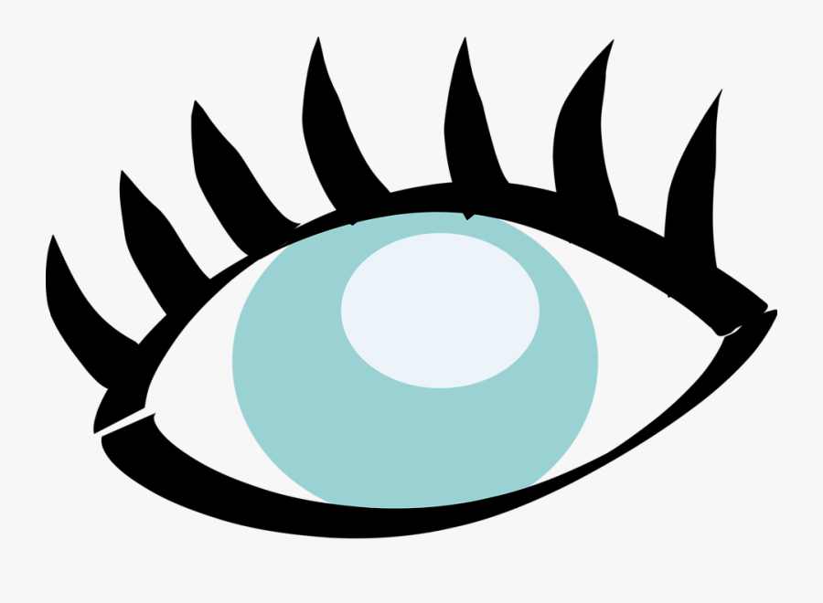 Sleepy Eye Silhouette Clipart - Eyeball Clipart Transparent Background, Transparent Clipart