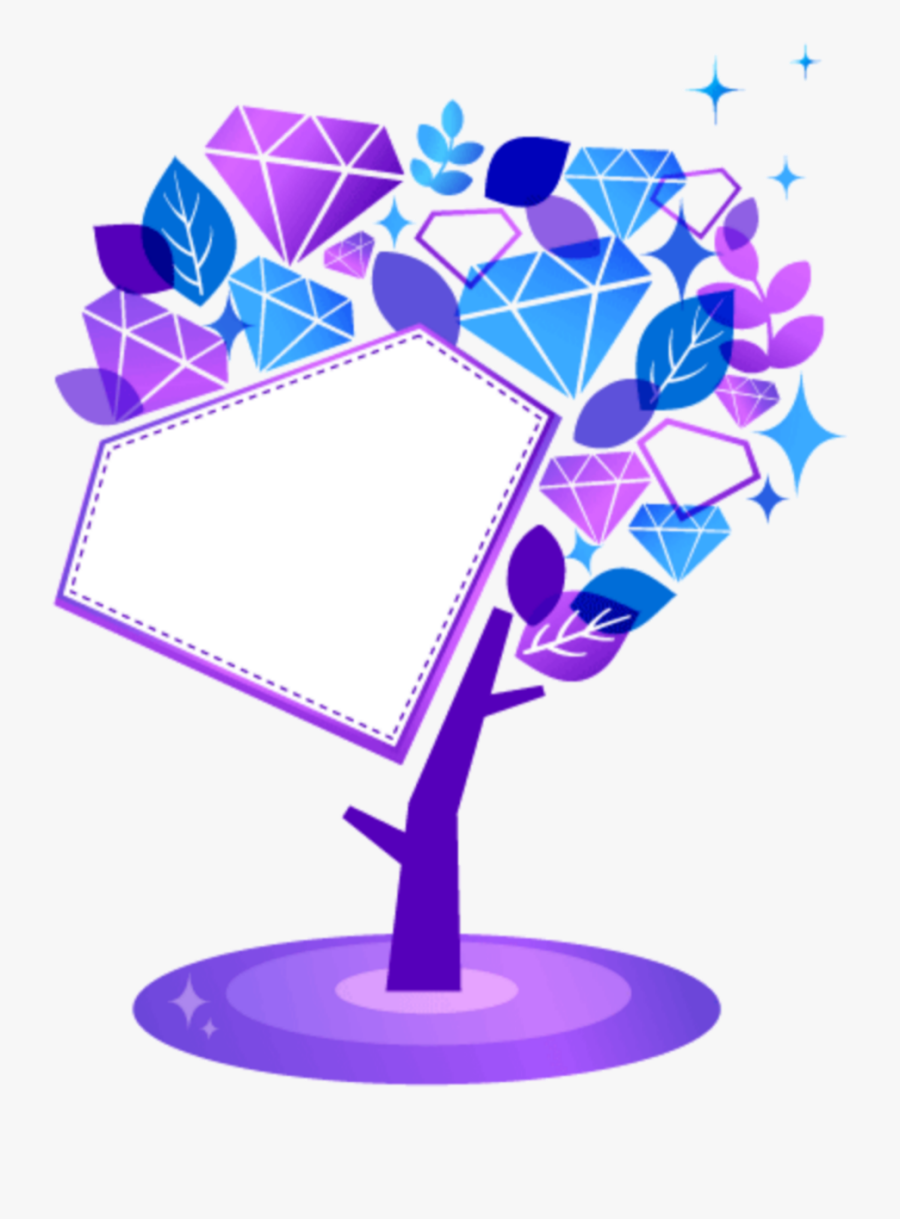 #ftestickers #clipart #tree #textbox #jewels #abstract, Transparent Clipart