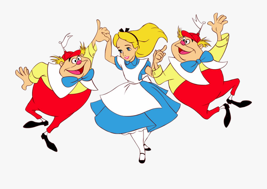 Cartoon Alice In Wonderland Tweedle Dee , Free Transparent Clipart - Clipar...