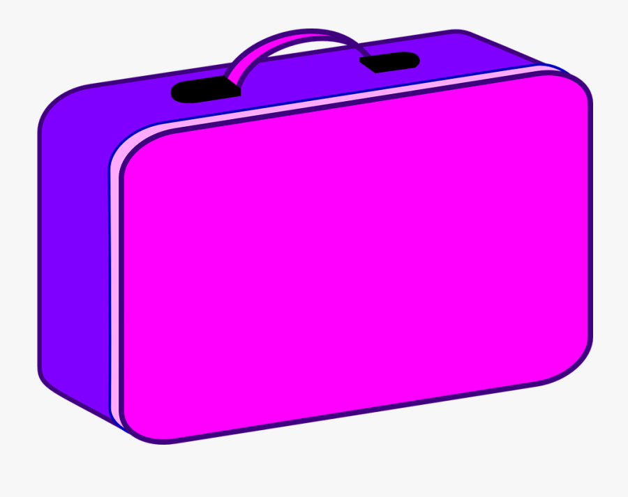 Lunch Box Purple And Pink Lunch Clip Art At Vector - Clip Art Girl Lunch Box, Transparent Clipart
