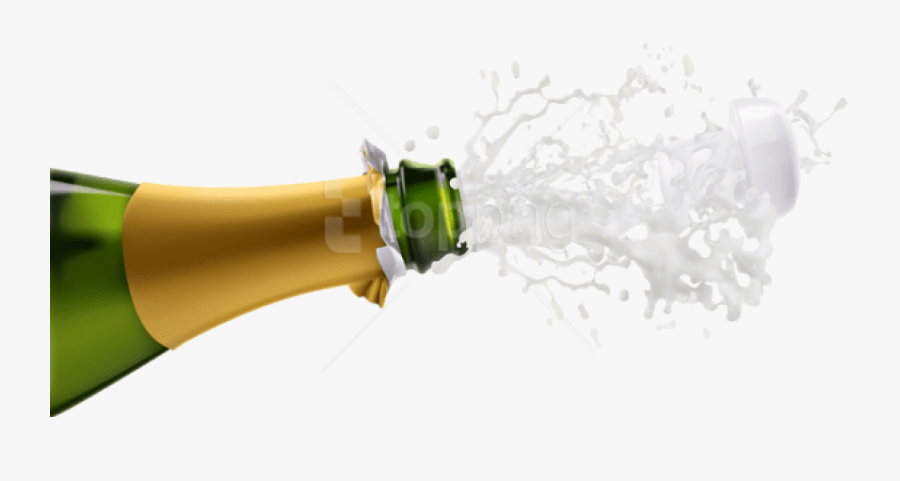 Champagne Bottle Popping Png - Transparent Background Champagne Explosion Png, Transparent Clipart