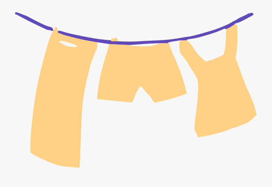 Laundry Shorts Line Free Photo - Laundry, Transparent Clipart
