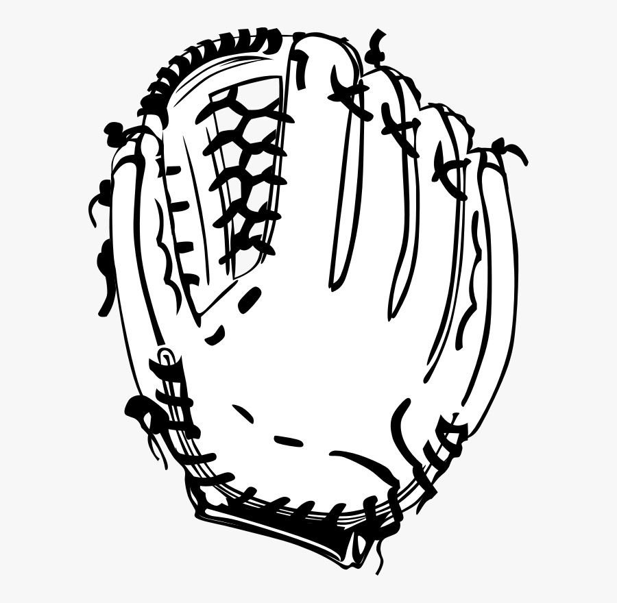 Baseball Glove Medium Image - Baseball Glove Clipart Black And White, Transparent Clipart
