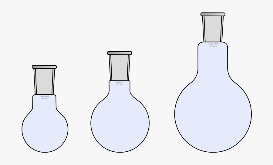 Langhals Rundkolben Mit Schliff - Round Bottom Flask Clipart, Transparent Clipart
