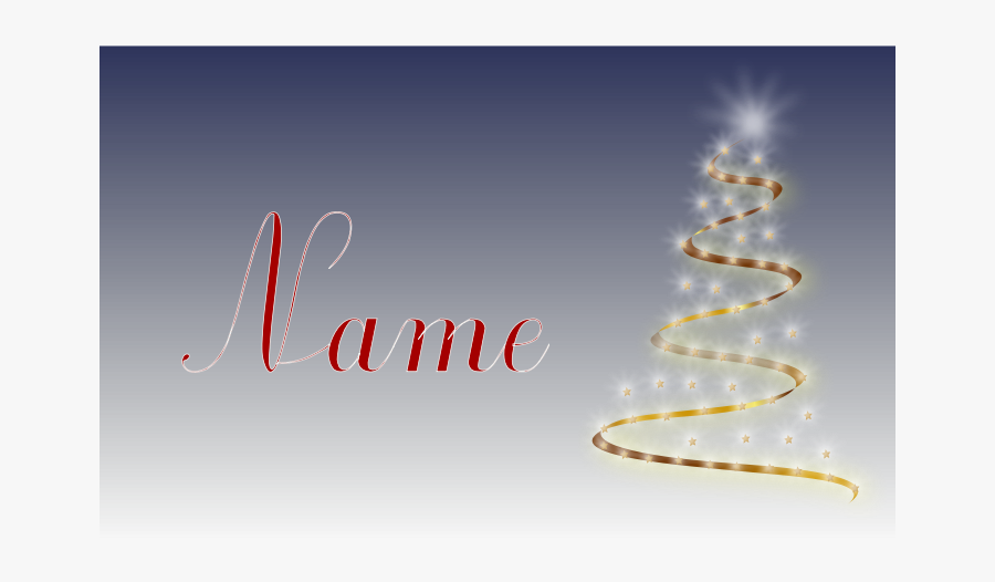 Weihnachtskarte Mit Name Als Volage - Calligraphy, Transparent Clipart