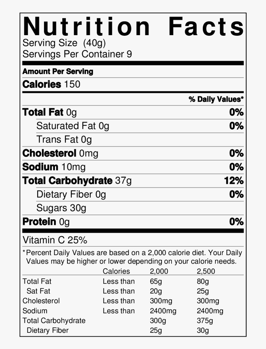 Nutrition Clipart Food Labelling - Welch's Apple Juice Nutrition Facts, Transparent Clipart