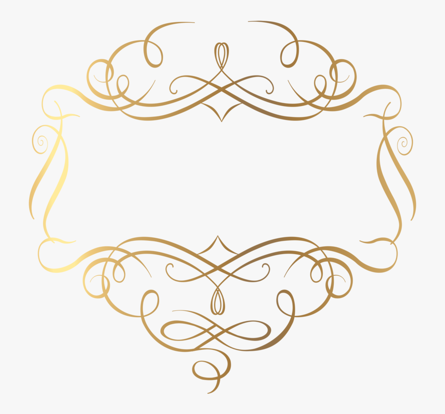 Clipart Black And White Download Gold Decoration Png - Gold Frame Clipart Transparent Background, Transparent Clipart