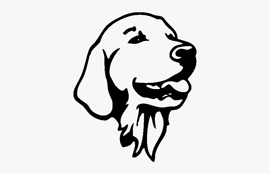 Golden Retriever Decal Sticker Border Collie - Golden Retriever Head Drawing, Transparent Clipart