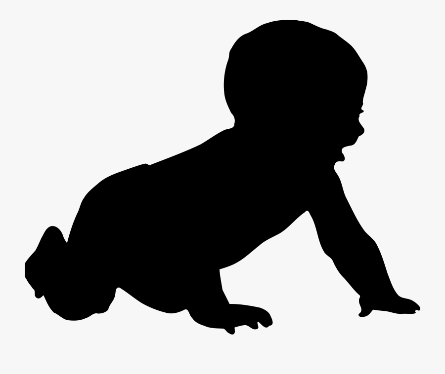 Silhouette Child Infant Clip Art - Baby Silhouette Clip Art, Transparent Clipart