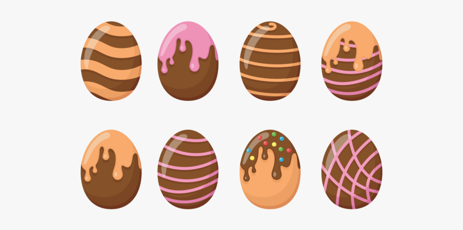 Chocolate Easter Eggs Icons Vector - Chocolate, Transparent Clipart