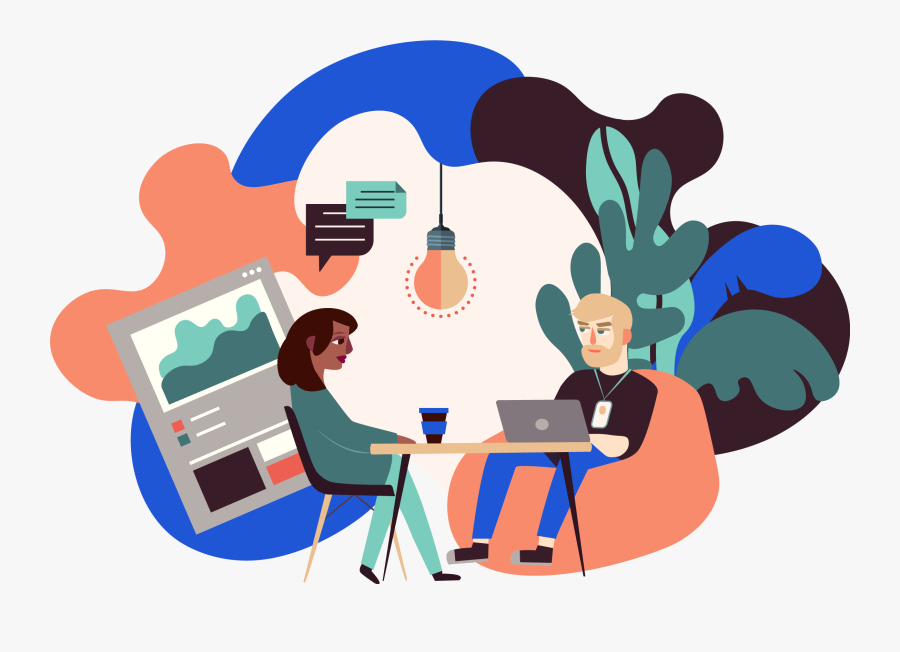 Dealroom - Meeting Illustration Png Transparent, Transparent Clipart
