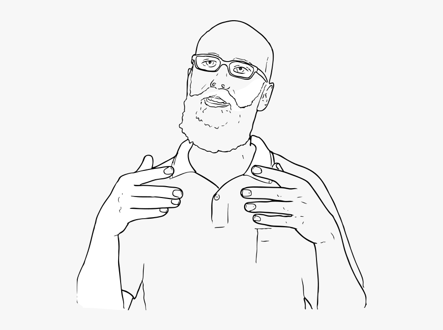 Man Talking Png Clip Arts - Grand Father Clipart Black And White Png, Transparent Clipart