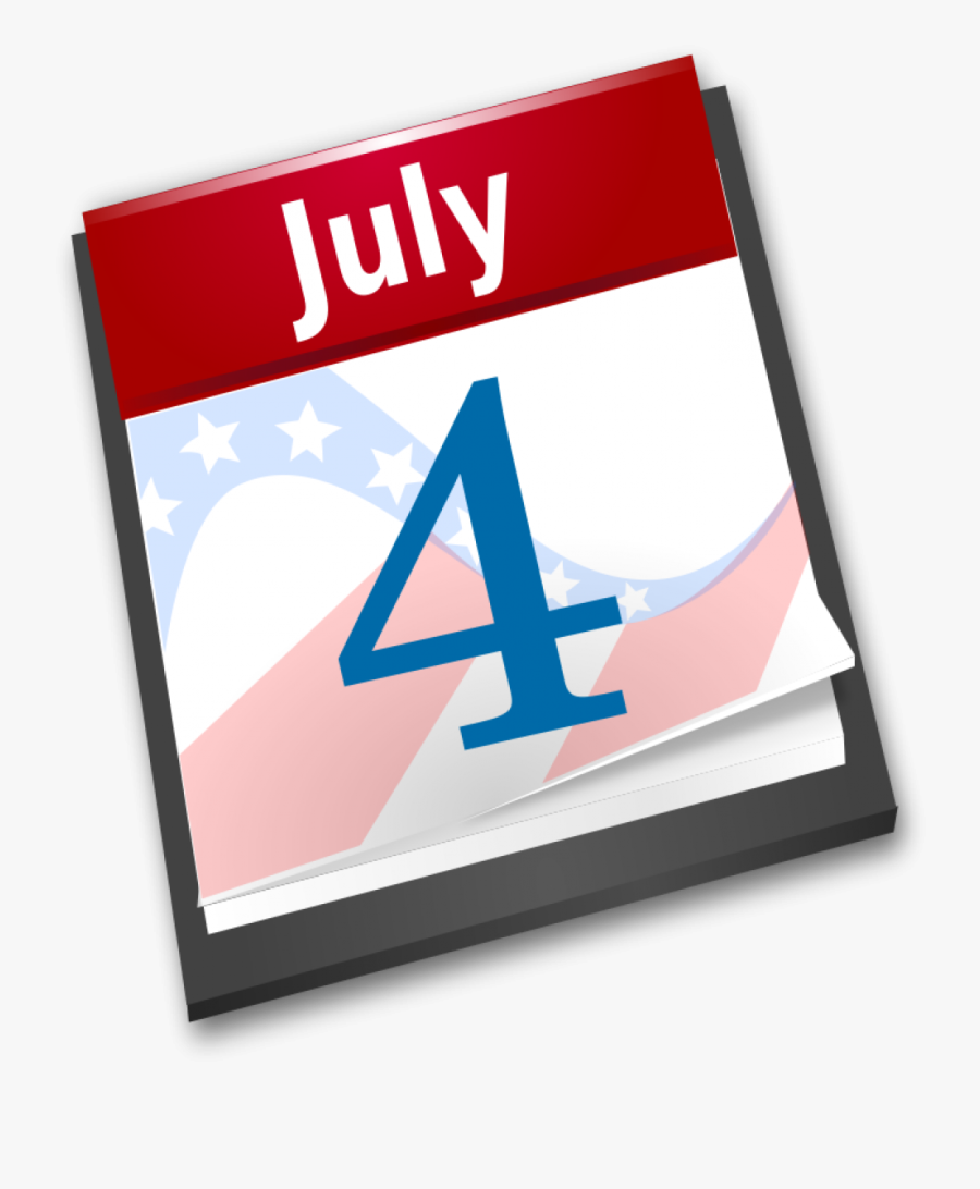 4 Of July Calendar, Transparent Clipart