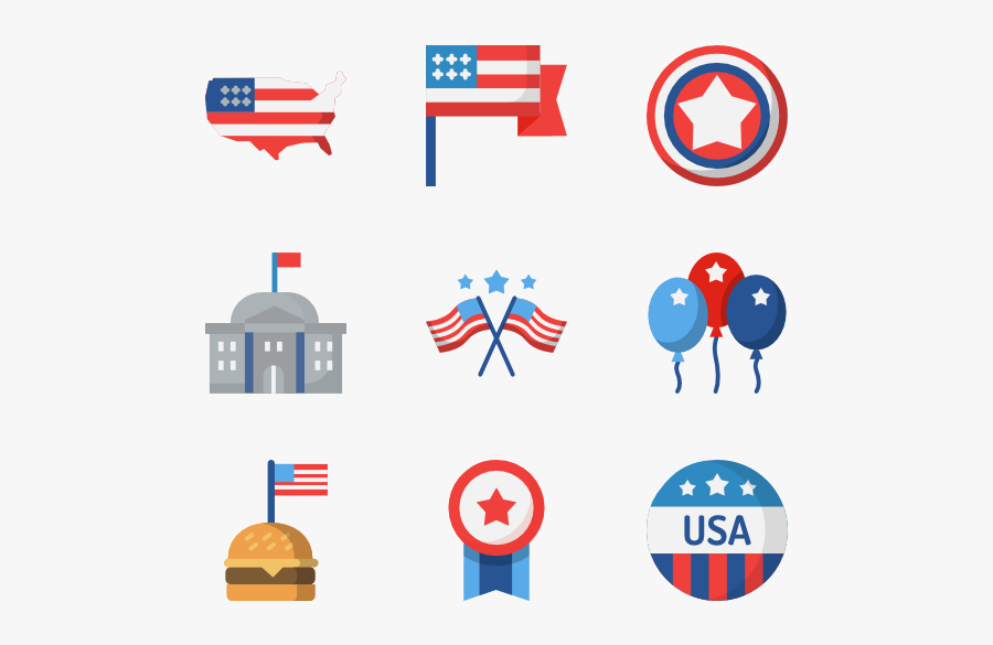 4th Of July Icon, Transparent Clipart
