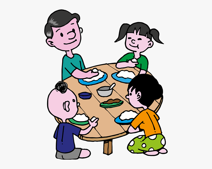 Family Eating Together Clipart, Transparent Clipart