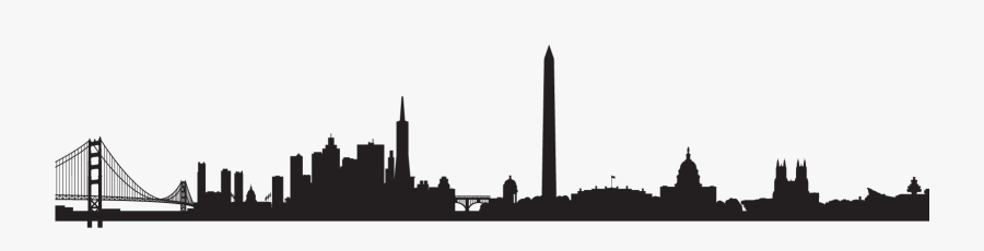 Clip Transparent Stock Dc Skyline Clipart - Mumbai Skyline Silhouette Png, Transparent Clipart