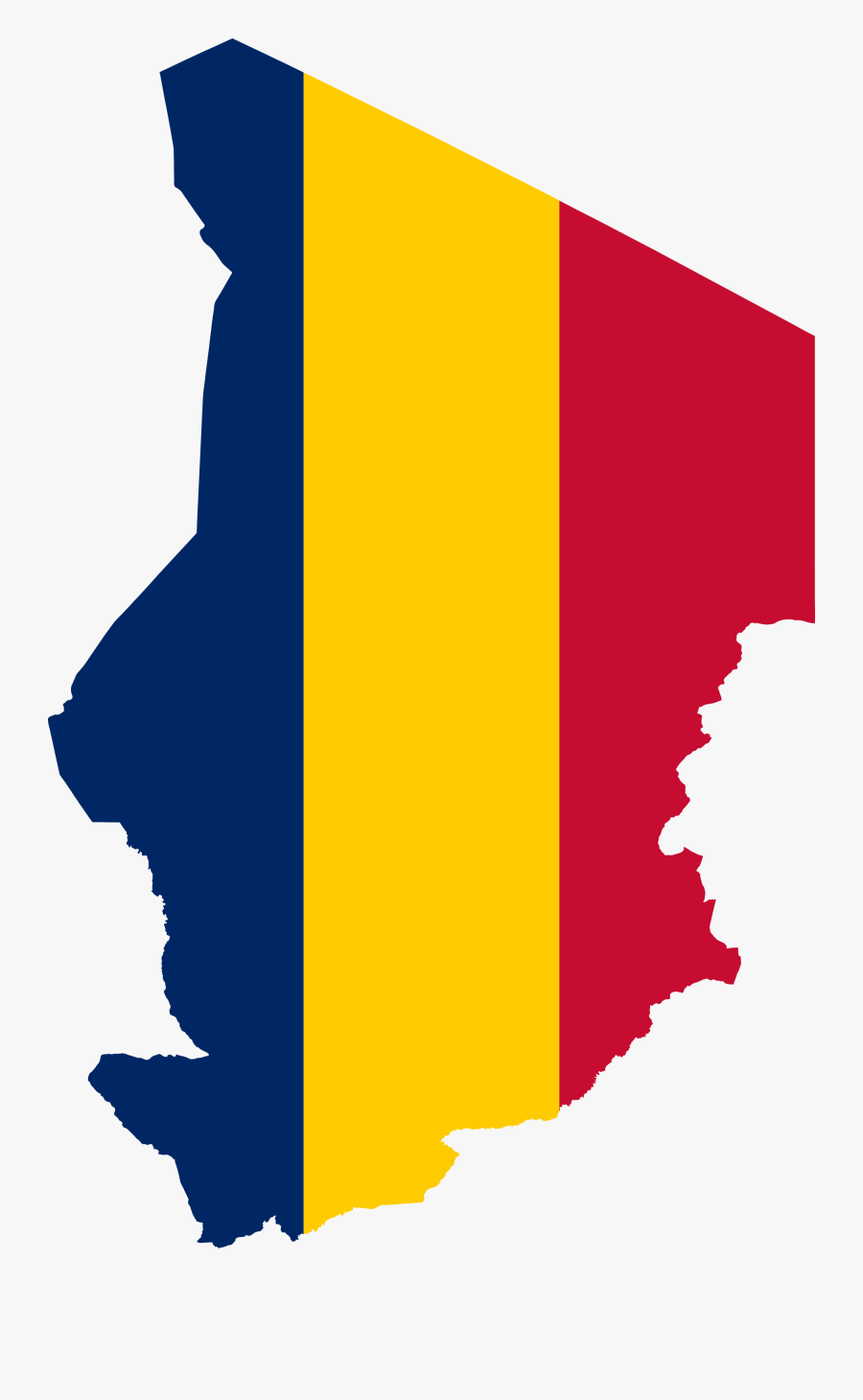 Chad Map And Flag, Transparent Clipart
