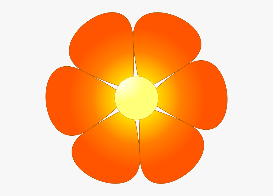 6 Petal Flower Clipart, Transparent Clipart