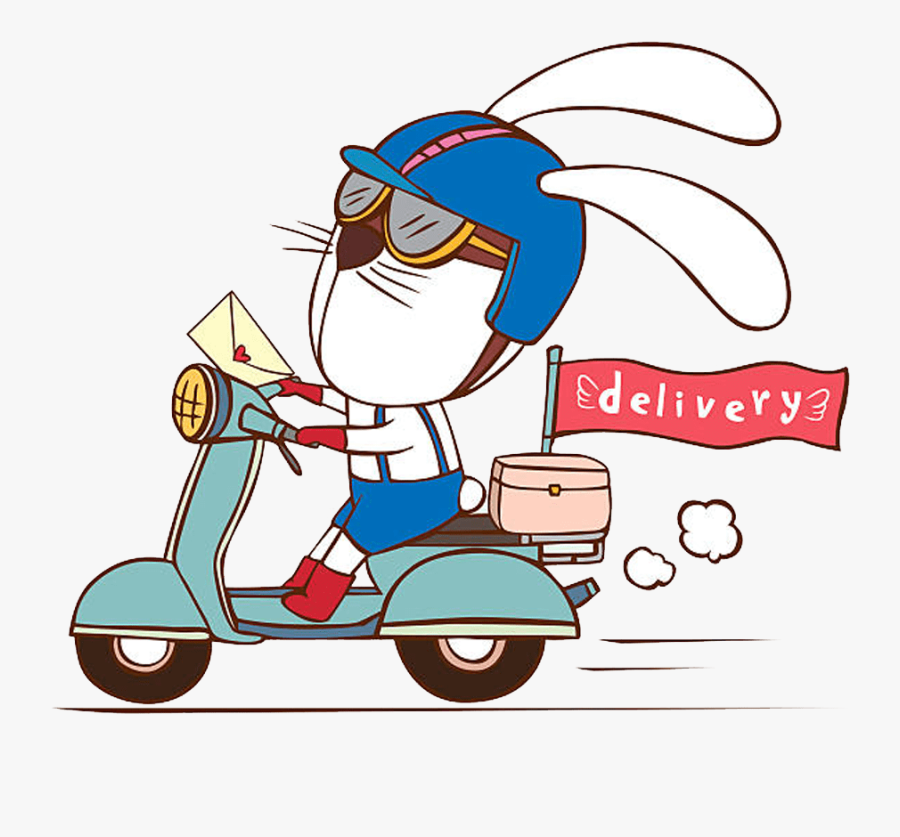 Delivery Rabbit, Transparent Clipart