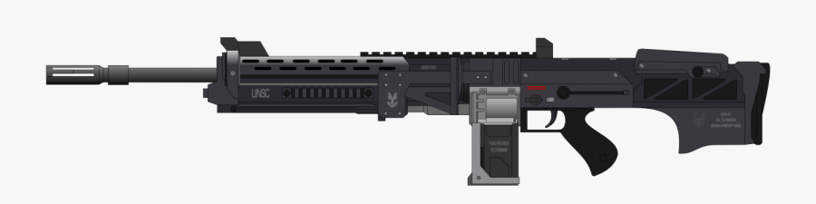 Assault Rifle Clipart Png Image - Unsc Light Machine Gun, Transparent Clipart