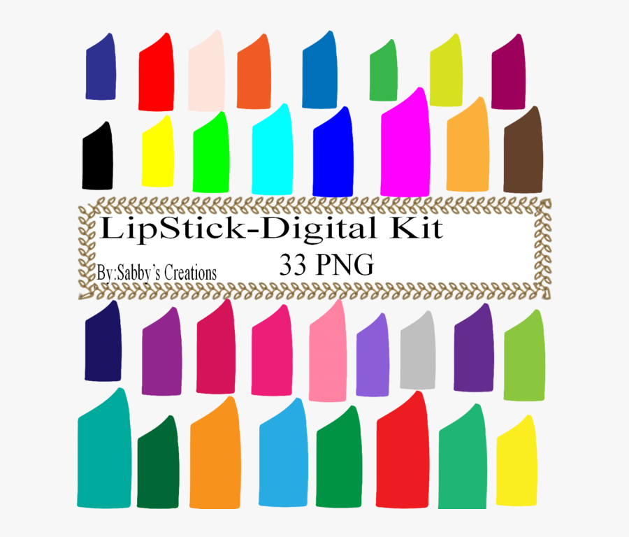 Color Lipstick Digital Kit Jewelry Tag Clipart Art, Transparent Clipart