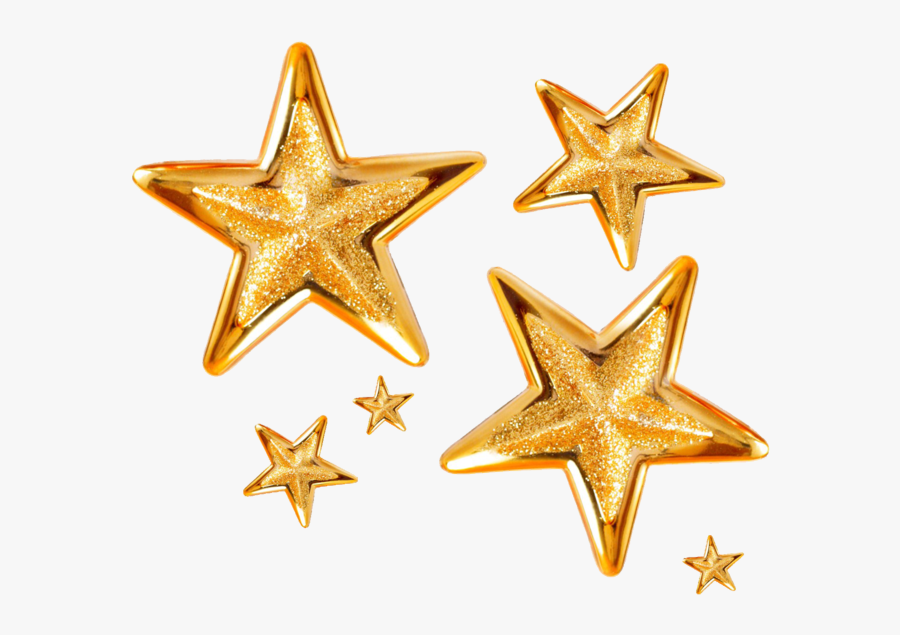 Gold Stars, Transparent Clipart