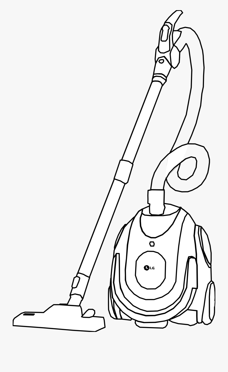 Janitor Clipart Sweeper - Vacuum Cleaner Line Art, Transparent Clipart