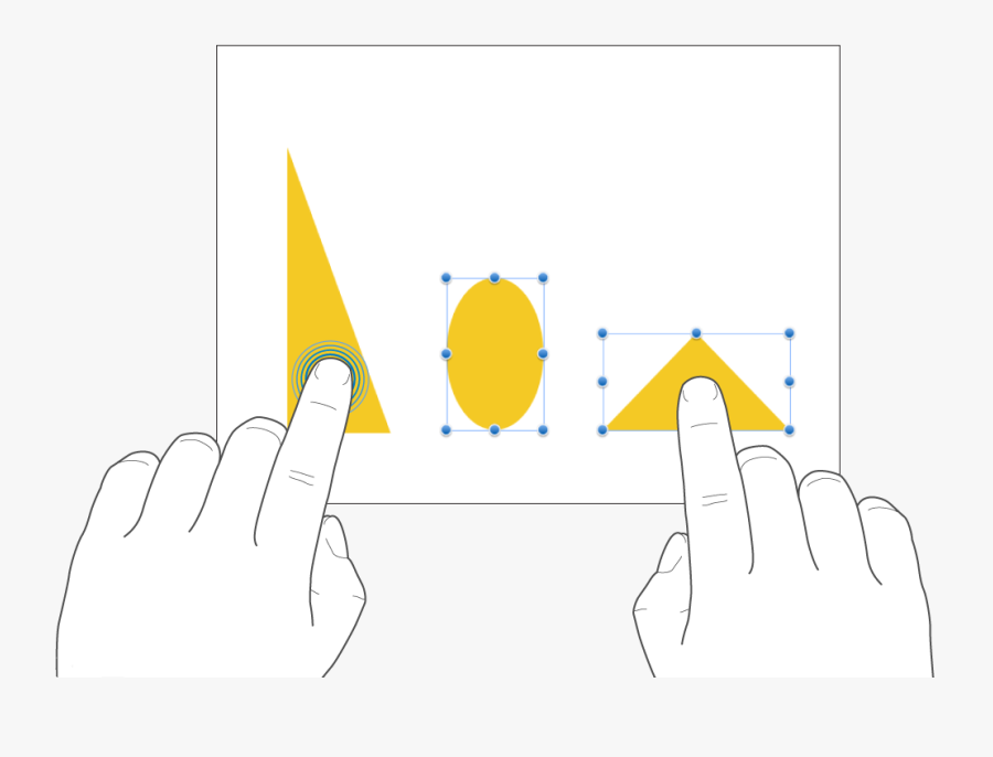 One Finger Holding A Shape And Another Finger Tapping Graphic Design