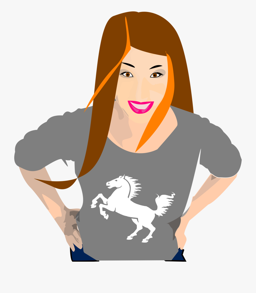 Transparent Teen Girl Clipart - Yellow Horse Logo, Transparent Clipart