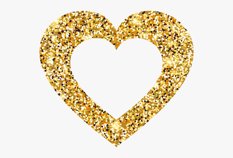 Golden Heart Png Download, Transparent Clipart