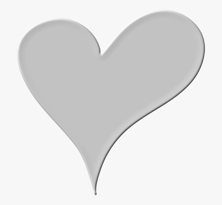 Heart,black And White,organ - Grey Heart Png, Transparent Clipart