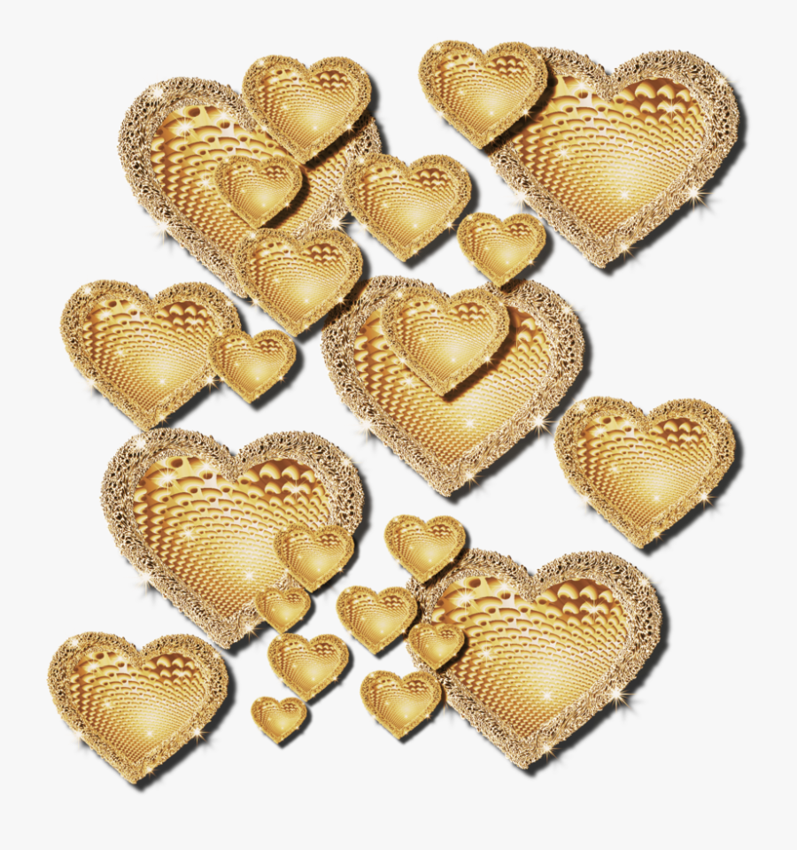 Gold Heart Clip Art - Gold Heart Images Transparent, Transparent Clipart