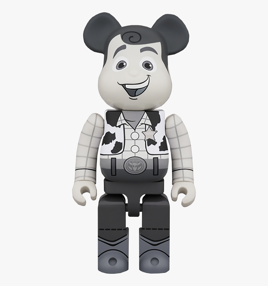 Bearbrick Woody Black And White, Transparent Clipart
