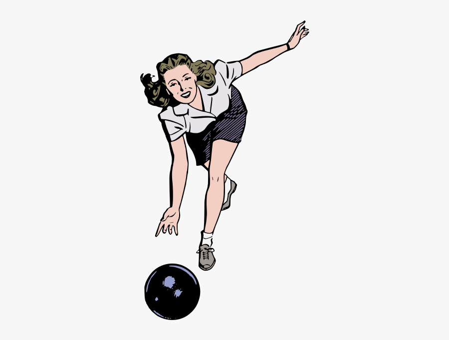 Bowling Woman - Bowling Woman Clipart, Transparent Clipart
