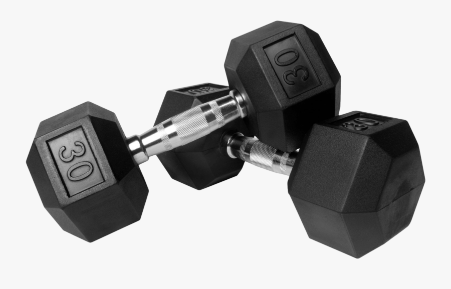 Hantel Png Image - 35 Lb Rubber Hex Dumbbell, Transparent Clipart