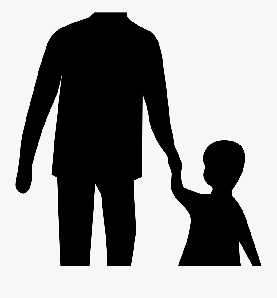 Clipart - Adult And Child Silhouette, Transparent Clipart
