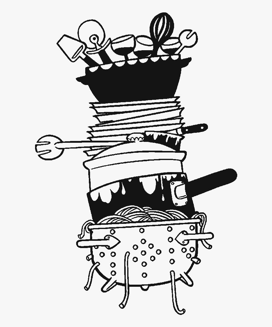 Dish Clipart Kitchen Dish - Transparent Dirty Dishes Clipart, Transparent Clipart