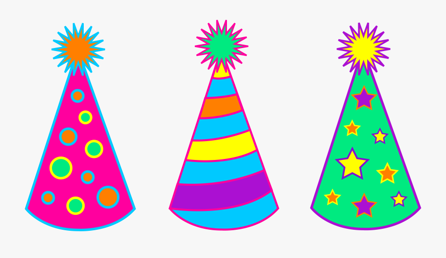 Birthday Party Hats Clipart, Transparent Clipart