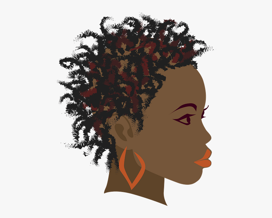 African Female Vector Art, Transparent Clipart
